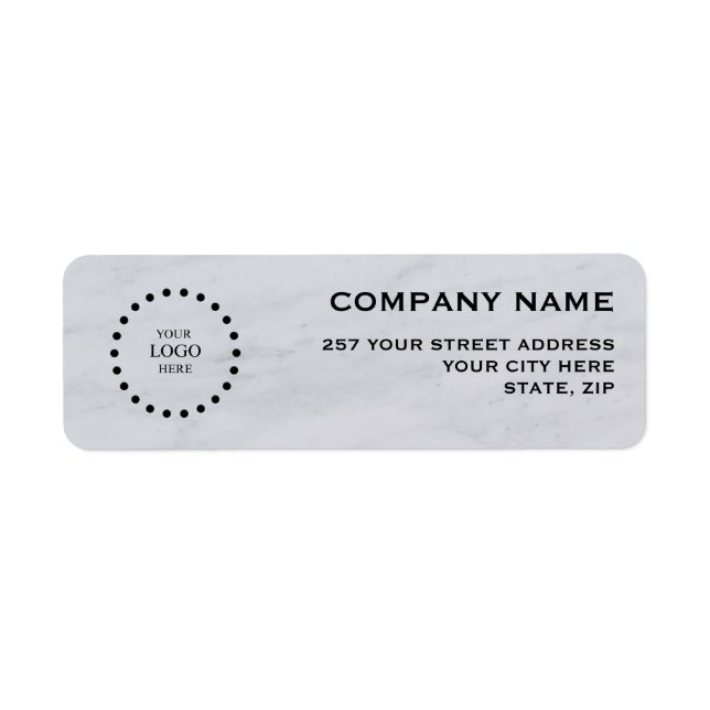 Étiquette Business Logo Custom Return Address Label (Devant)