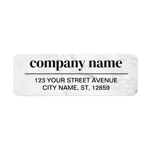 Étiquette Business Logo Custom Return Address Label (Devant)