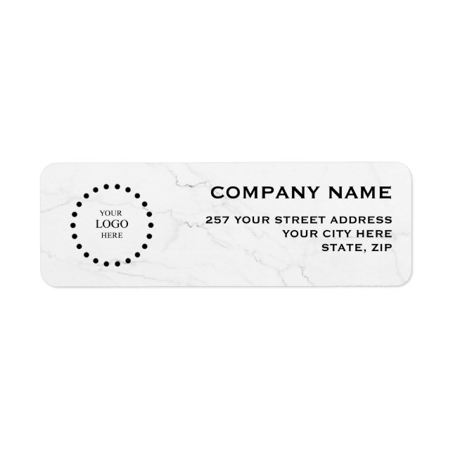 Étiquette Business Logo Custom Return Address Label (Devant)