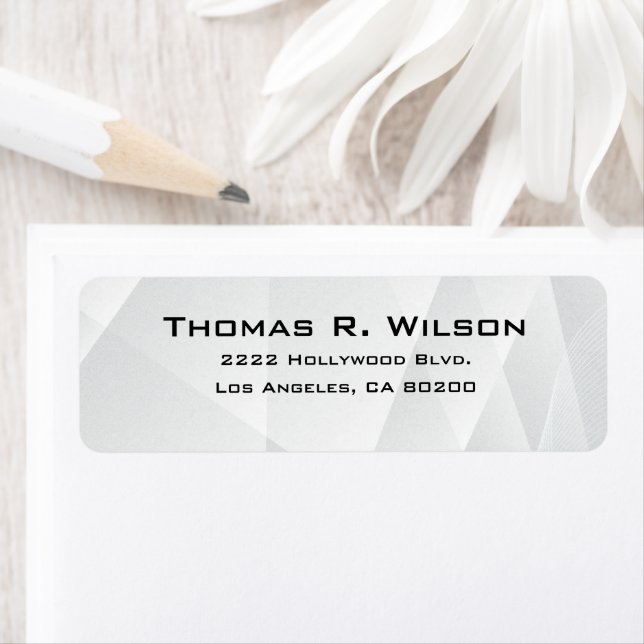 Étiquette Business Logo Custom Return Address Label (En situation)