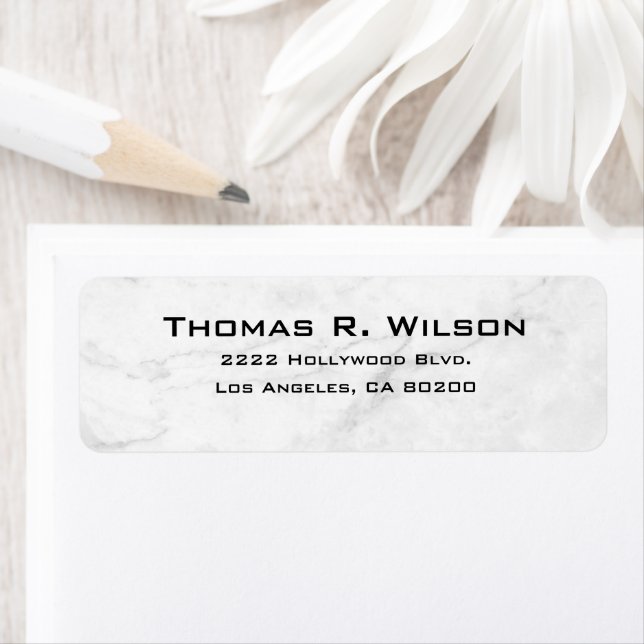 Étiquette Business Logo Custom Return Address Label (En situation)