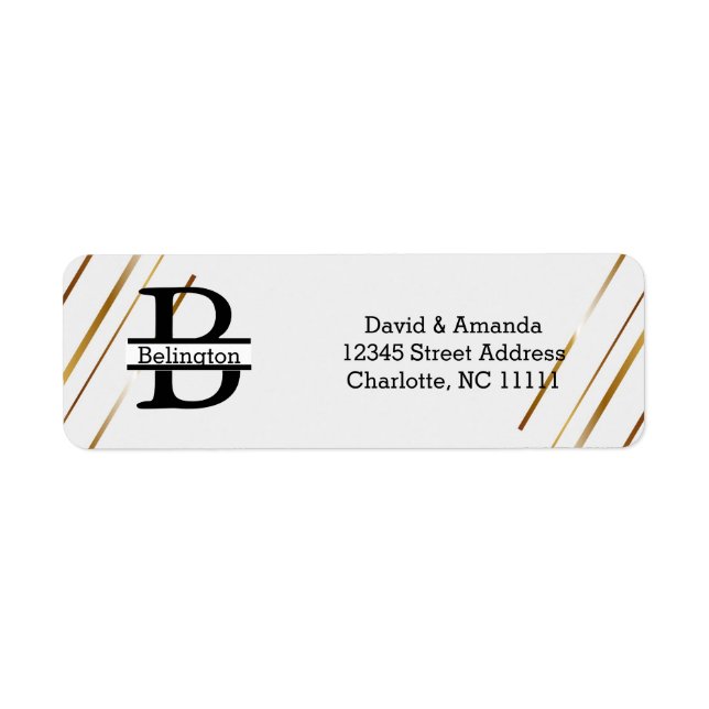Étiquette Business Logo Custom Return Address Label (Devant)