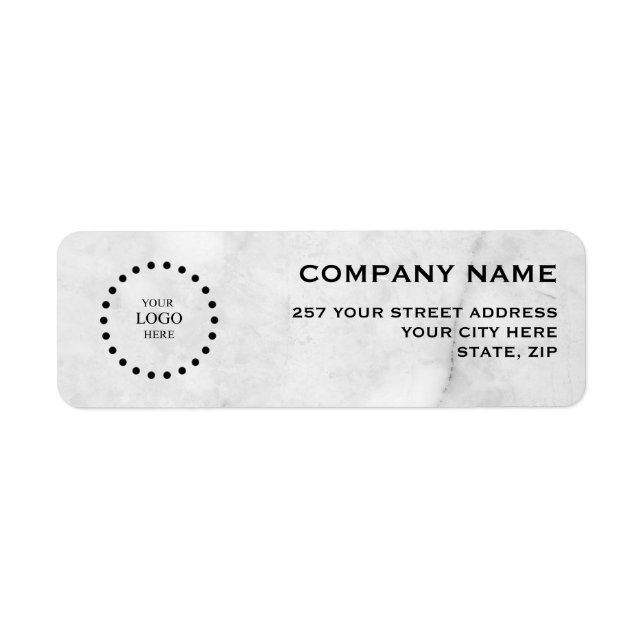 Étiquette Business Logo Custom Return Address Label (Devant)
