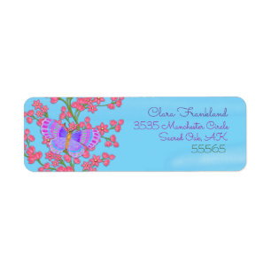 Étiquette Butterfly Garden 3D Whimsey