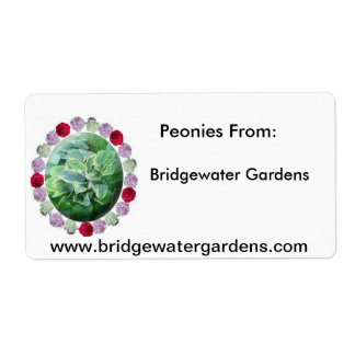 Étiquette BW Gardens Logo, Bridgewater Gardens, Peonies F...