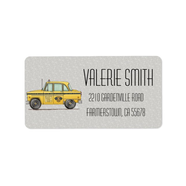 Étiquette Cabine de taxi (Devant)