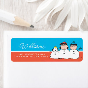 Étiquette cacahuètes   3 Personne Snowman