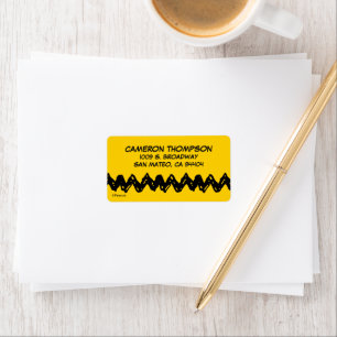 Étiquette cacahuètes La chemise Zig-Zag de Charlie Brown