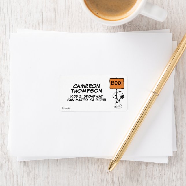 Étiquette cacahuètes | Snoopy Boo ! (En situation)