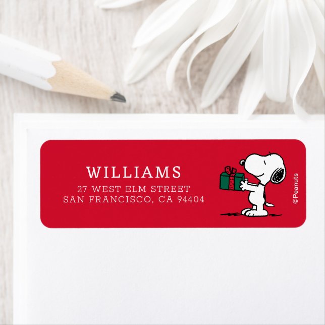 Étiquette cacahuètes | Snoopy Christmas Gift Giver (En situation)