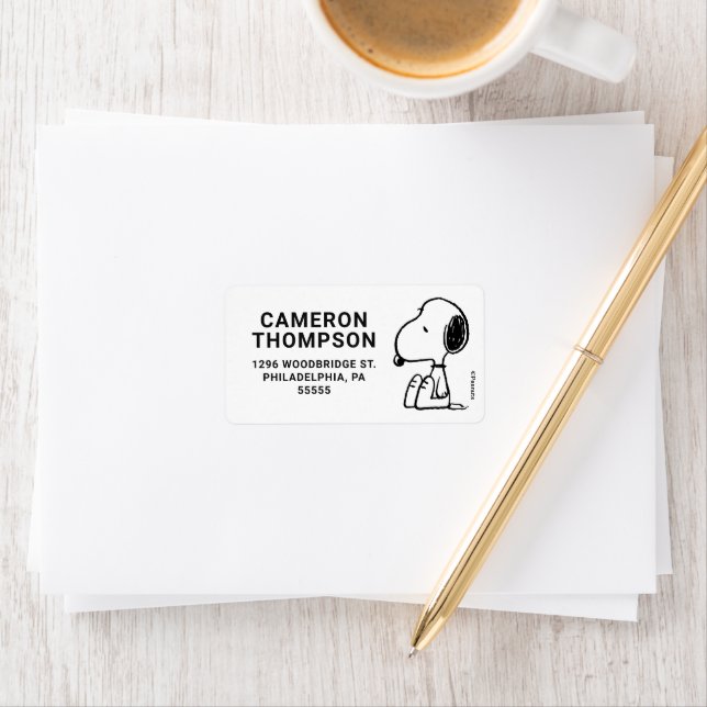 Étiquette cacahuètes | Snoopy En Bas (En situation)