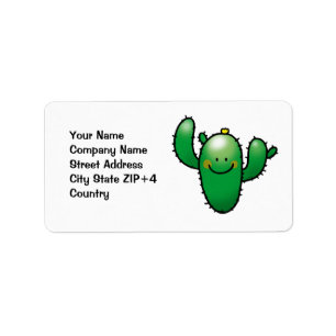 Étiquette cactus mignon