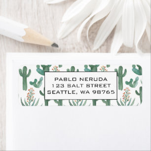 Étiquette Cactus & Succulents Desert CUSTOM Adresse postale