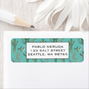 Étiquette Cactus & Succulents Desert CUSTOM Adresse postale 