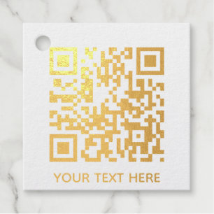 Étiquette-cadeau Ajoutez votre propre code QR texte Scan Minimal Si