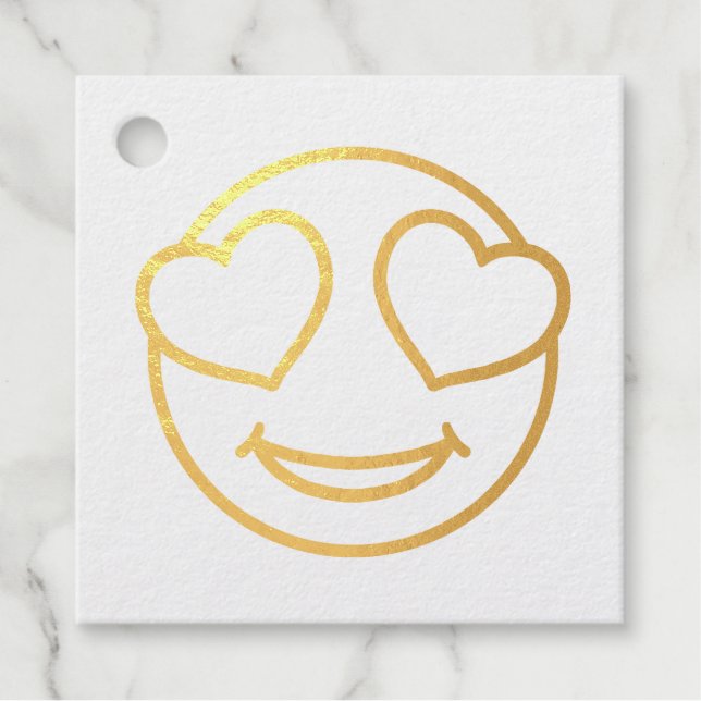 Étiquette-cadeau Amour Emoji (Devant)