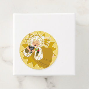 Étiquette cadeau Angel avec harpe