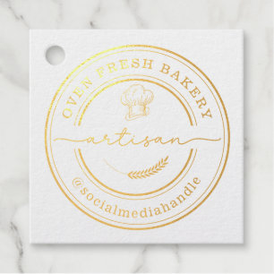Étiquette-cadeau Artisan Baker boulangerie Chef Casquette Restaurat