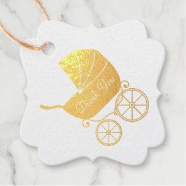 Étiquette-cadeau Baby shower de transport vintage
