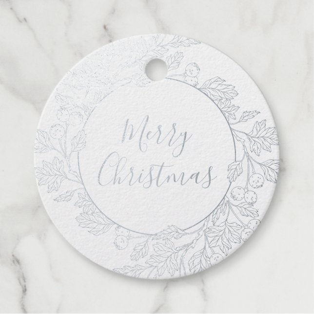 Étiquette-cadeau Baies d'hiver Golden Foil (Devant)