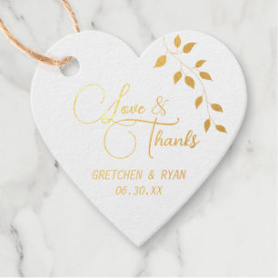 Étiquette-cadeau Balise Botanique Gold Foil + Sage Green Faver