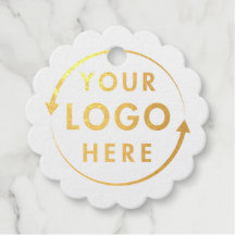 Balise cadeau de votre logo Gold ou Silver Foil
