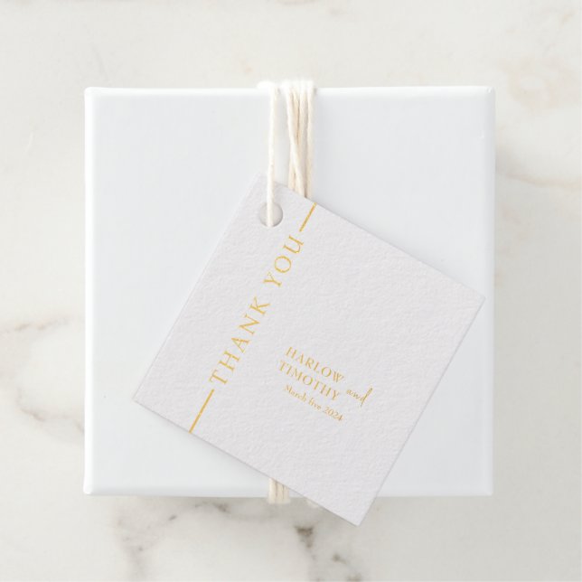 Étiquette-cadeau Balise de préférence Foil mariage (Avec boite)