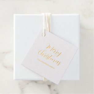 Étiquette-cadeau Balise Joyeux Noël Foil Favoriser