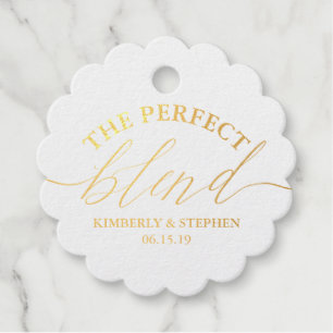Étiquette-cadeau Balises Foil Foil Mélange Parfait Mariage