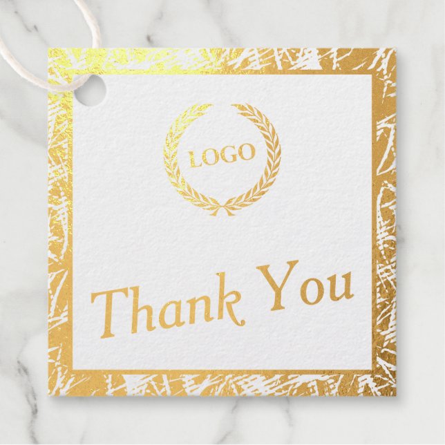 Étiquette-cadeau Balises promotionnelles Gold Foil Hang (Devant)