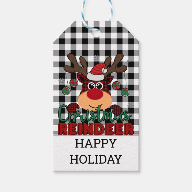 Étiquette cadeau Buffalo Reindeer (Devant)