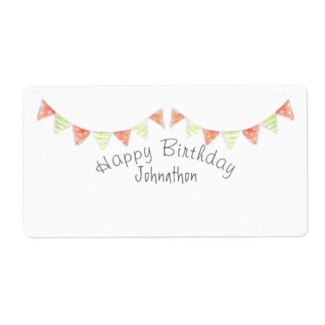 Étiquette Cadeau cadeau d'anniversaire personnalisé étiquett (Devant)