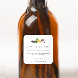 Étiquette cadeau Carré d'extrait de vanille fait m