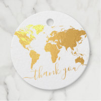 Carte du monde thème Voyage VRAI FOIL Merci