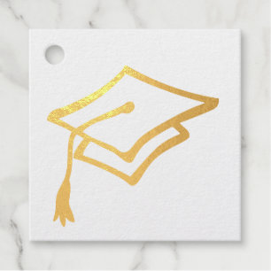 Étiquette-cadeau Casquette de fin d'études et conception du goût