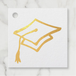 Étiquette-cadeau Casquette de fin d'études et conception du goût
