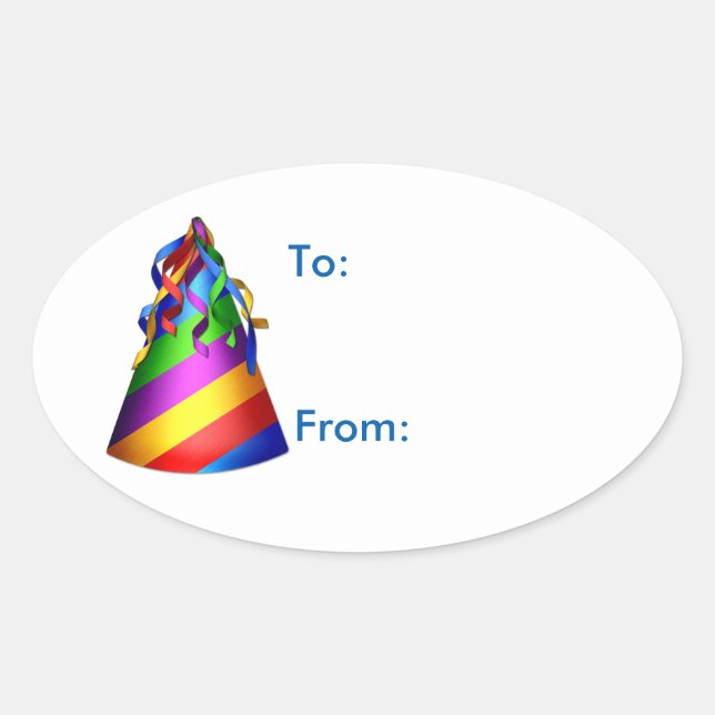 Étiquette cadeau Casquette pour requins de fête d' (Devant)
