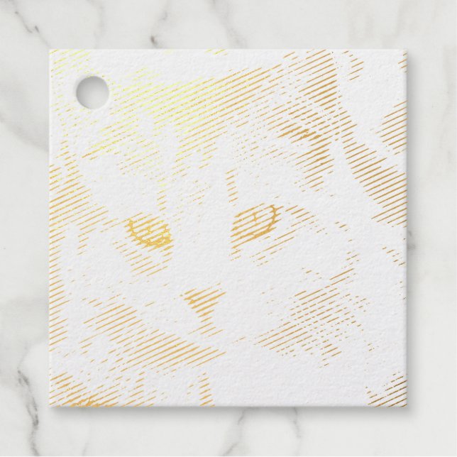 Étiquette-cadeau Cat (Devant)