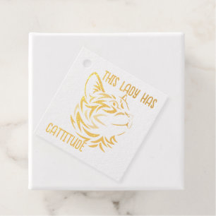 Étiquette-cadeau Cette dame a une attitude
