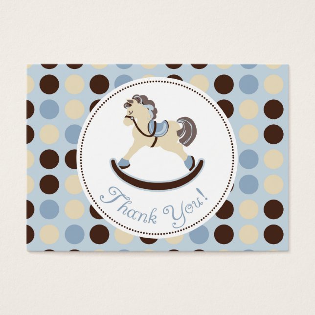 Étiquette cadeau Cheval-Roche garçon TY (Devant)