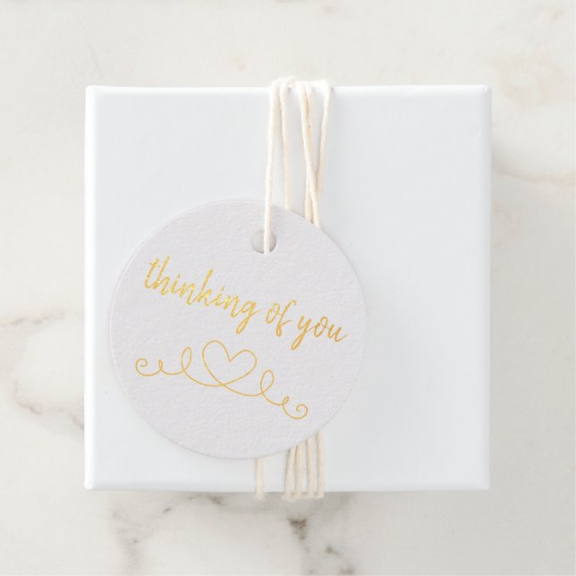Étiquette-cadeau Chic Classique Penser De Vous Coeur (Avec boite)