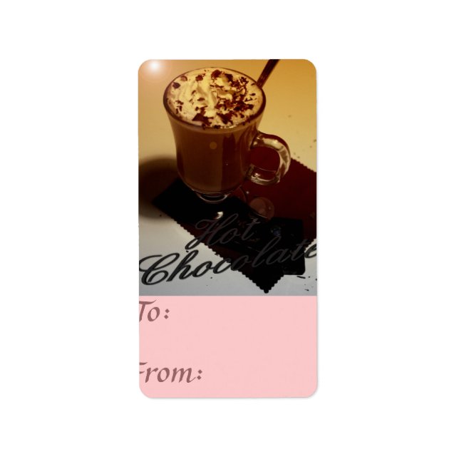 étiquette cadeau chocolat chaud (Devant)