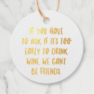 Étiquette-cadeau Citations de bar à vin Funny personnalisées II