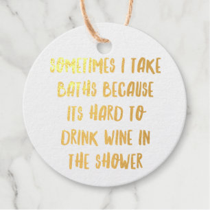 Étiquette-cadeau Citations de bar à vin Funny personnalisées VIII