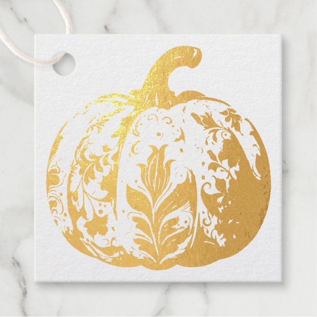 Étiquette-cadeau Citrouille de Thanksgiving (Devant)