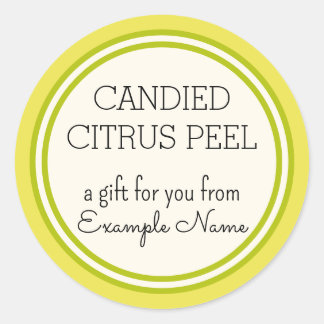 Étiquette cadeau Citrus Peel en conserve Modèle