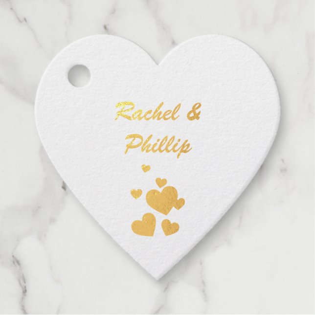 Étiquette-cadeau Cœurs charmants (Devant)