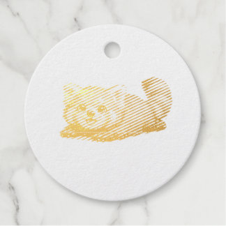 Étiquette-cadeau Conception d'animal Kawaii de Panda Rouge Mignon s