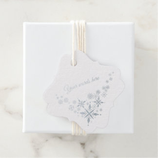 Étiquette-cadeau Créez vos propres beaux flocons d'argent