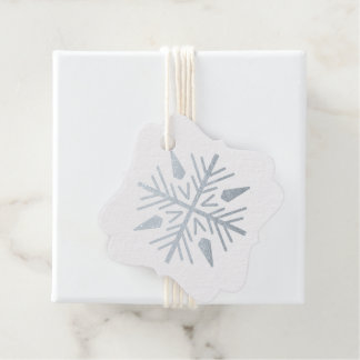 Étiquette-cadeau Créez votre propre flocon de neige à huile d'argen